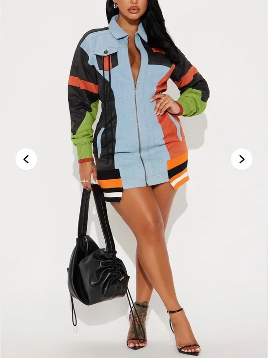 Fashionnova Sonic Zoom Denim Mini Dress - Picture 2 of 8